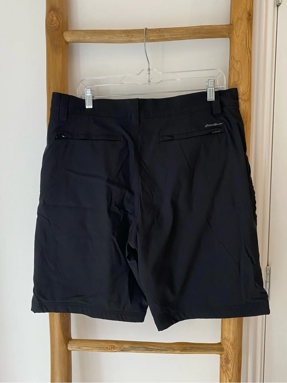 Eddie Bauer Travex Fleece Lined Shorts Mens Sz 35 Black Hiking Climbing Gorpcore